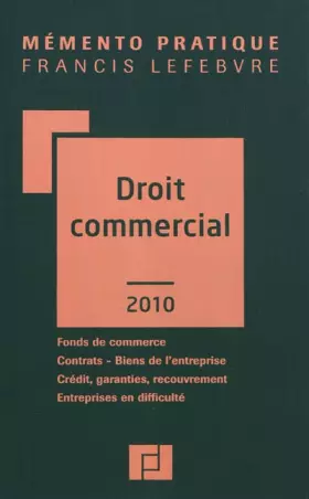 Couverture du produit · Droit commercial