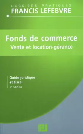 Couverture du produit · Fonds de Commerce - Vente et Location-gérance