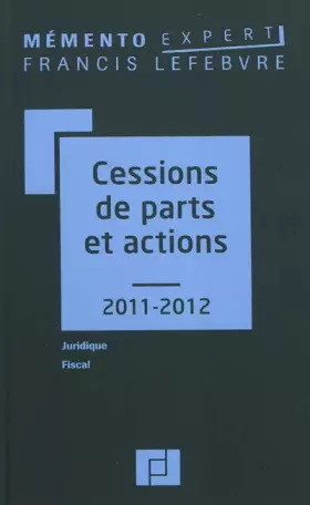 Couverture du produit · Cessions de parts et actions 2011-2012