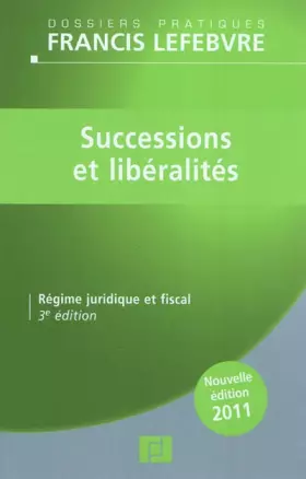 Couverture du produit · Successions et libéralités 2011