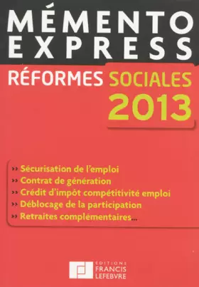Couverture du produit · Réformes sociales