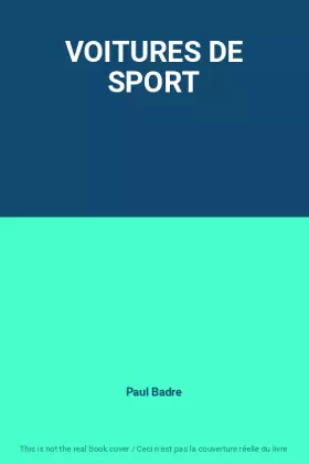 Couverture du produit · VOITURES DE SPORT