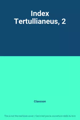 Couverture du produit · Index Tertullianeus, 2