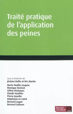 Couverture du produit · Traité pratique de l'application des peines