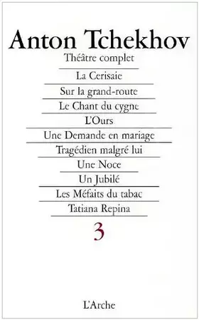 Couverture du produit · Théâtre complet, tome 3