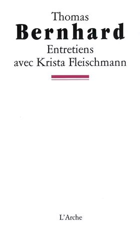 Couverture du produit · Entretiens avec Krista Fleischmann