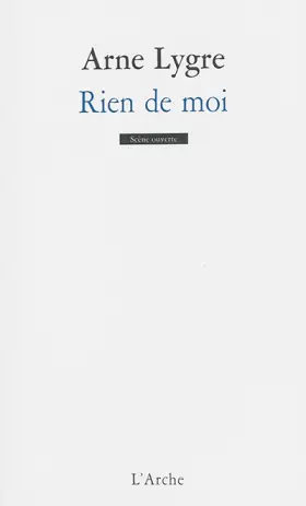 Couverture du produit · Rien de moi