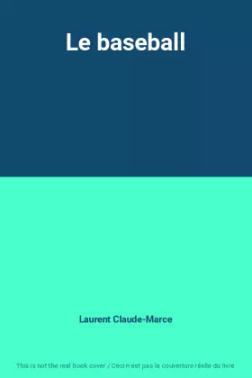 Couverture du produit · Le baseball