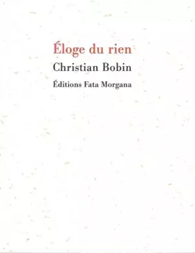 Couverture du produit · Eloge du rien