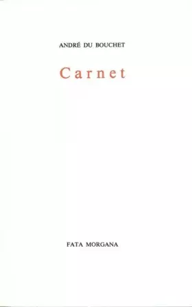 Couverture du produit · Carnet