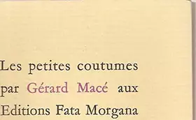 Couverture du produit · Les Petites Coutumes