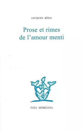 Couverture du produit · Prose et rimes de l'amour menti