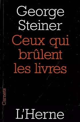 Couverture du produit · Ceux qui brûlent les livres