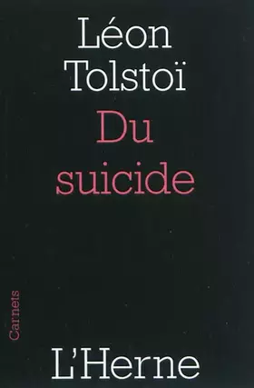 Couverture du produit · DU SUICIDE