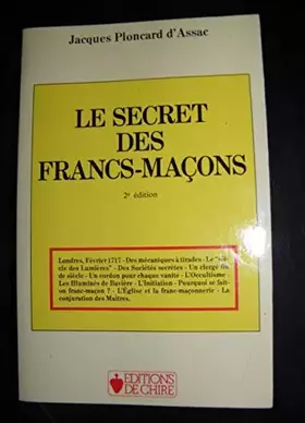Couverture du produit · Le secret des Francs-maçons
