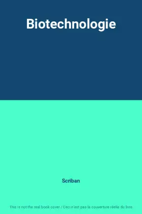 Couverture du produit · Biotechnologie