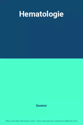 Couverture du produit · Hematologie