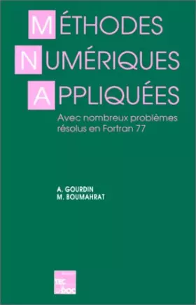 Couverture du produit · Méthodes numériques appliquées