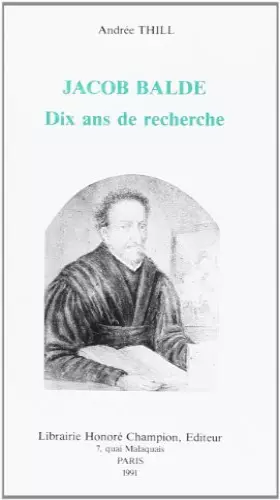 Couverture du produit · Jacob Balde: Dix ans de recherche