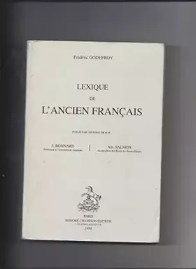 Couverture du produit · Lexique de l'ancien français