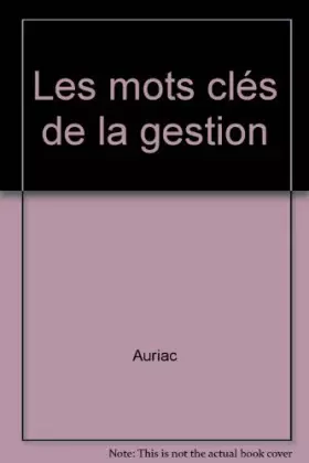 Couverture du produit · Les mots clés de la gestion