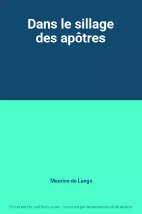 Couverture du produit · Dans le sillage des apôtres