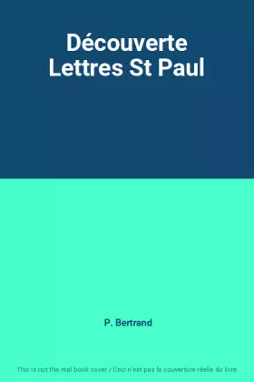 Couverture du produit · Découverte Lettres St Paul