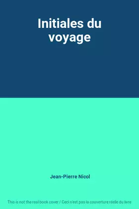 Couverture du produit · Initiales du voyage
