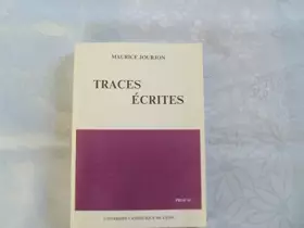 Couverture du produit · Traces ecrites