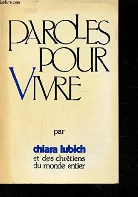 Couverture du produit · Paroles pour vivre