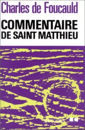 Couverture du produit · Commentaire de saint Matthieu