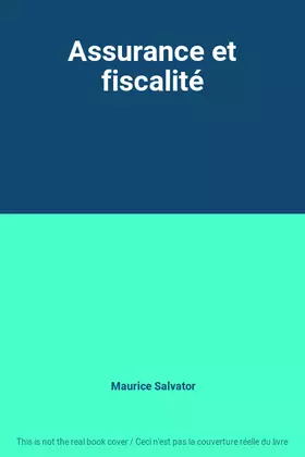Couverture du produit · Assurance et fiscalité