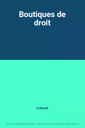 Couverture du produit · Boutiques de droit