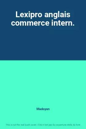 Couverture du produit · Lexipro anglais commerce intern.
