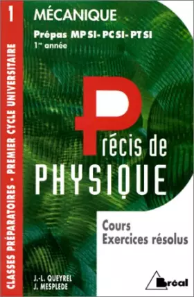 Couverture du produit · Mécanique : MPSI, PCSI, PTSI