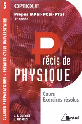 Couverture du produit · Optique : MPSI, PCSI, PTSI