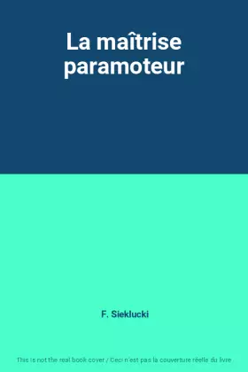 Couverture du produit · La maîtrise paramoteur