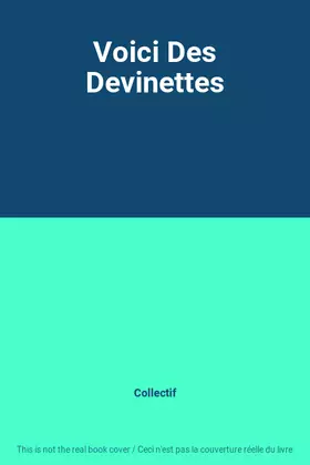 Couverture du produit · Voici Des Devinettes