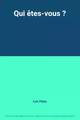 Couverture du produit · Qui êtes-vous ?