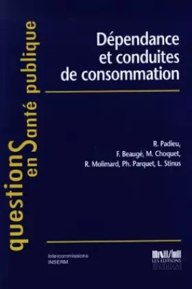 Couverture du produit · Dépendance et conduites de consommation