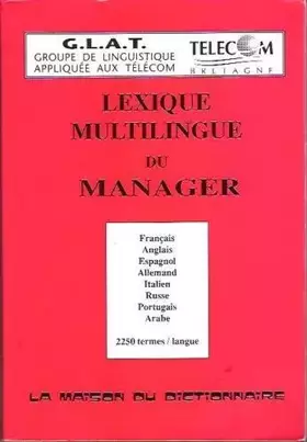 Couverture du produit · Lexique multilingue du manager