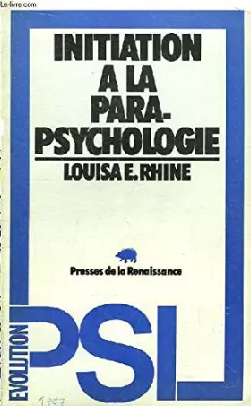 Couverture du produit · Initiation à la parapsychologie