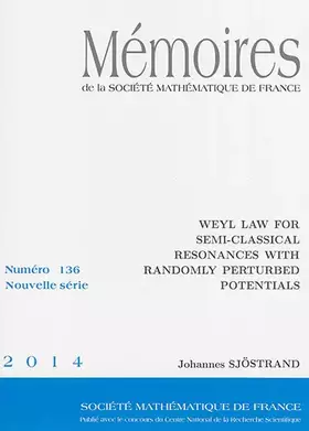 Couverture du produit · Weyl Law for Semi-Classical Resonances With Randomly Perturbed Potentials