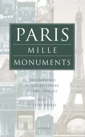 Couverture du produit · PARIS MILLE MONUMENTS