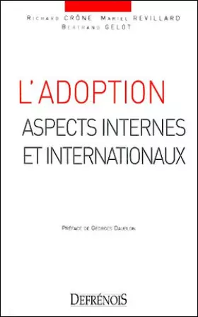 Couverture du produit · l'adoption: ASPECTS INTERNES ET INTERNATIONAUX