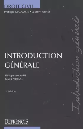 Couverture du produit · Introduction générale