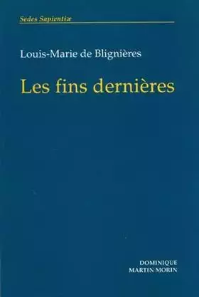 Couverture du produit · Les fins dernières