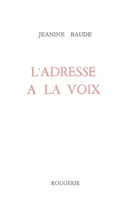 Couverture du produit · L'adresse à la voix
