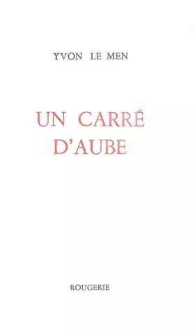 Couverture du produit · Un carré d'aube