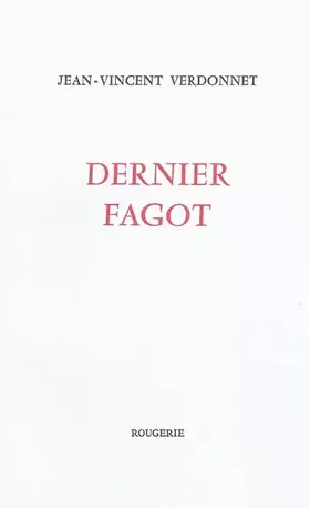 Couverture du produit · Dernier fagot